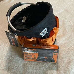 Bulldog Black‎ and Orange bucket toolbag and screwdriver set